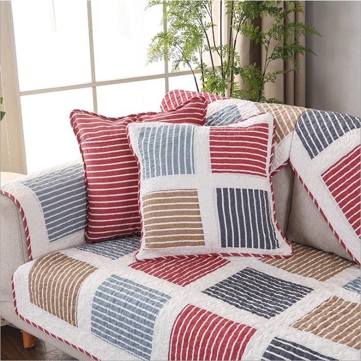 Thảm sofa cotton- Chữ nhật đỏ - TSF017