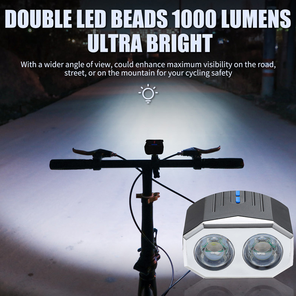 WEST BIKING Đèn Xe Đạp 1000 Lumens Đế Xoay 360 Độ