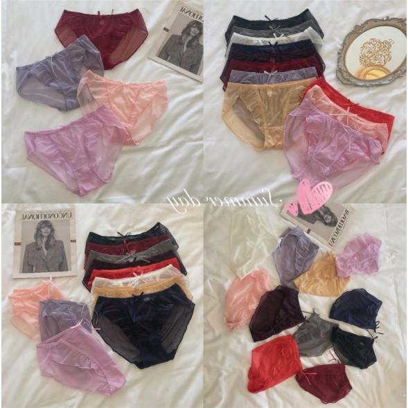 Quần Lót Nữ Ren Lụa Đính Nơ Sexy Cánh Tiên Dễ Thương-Hot
