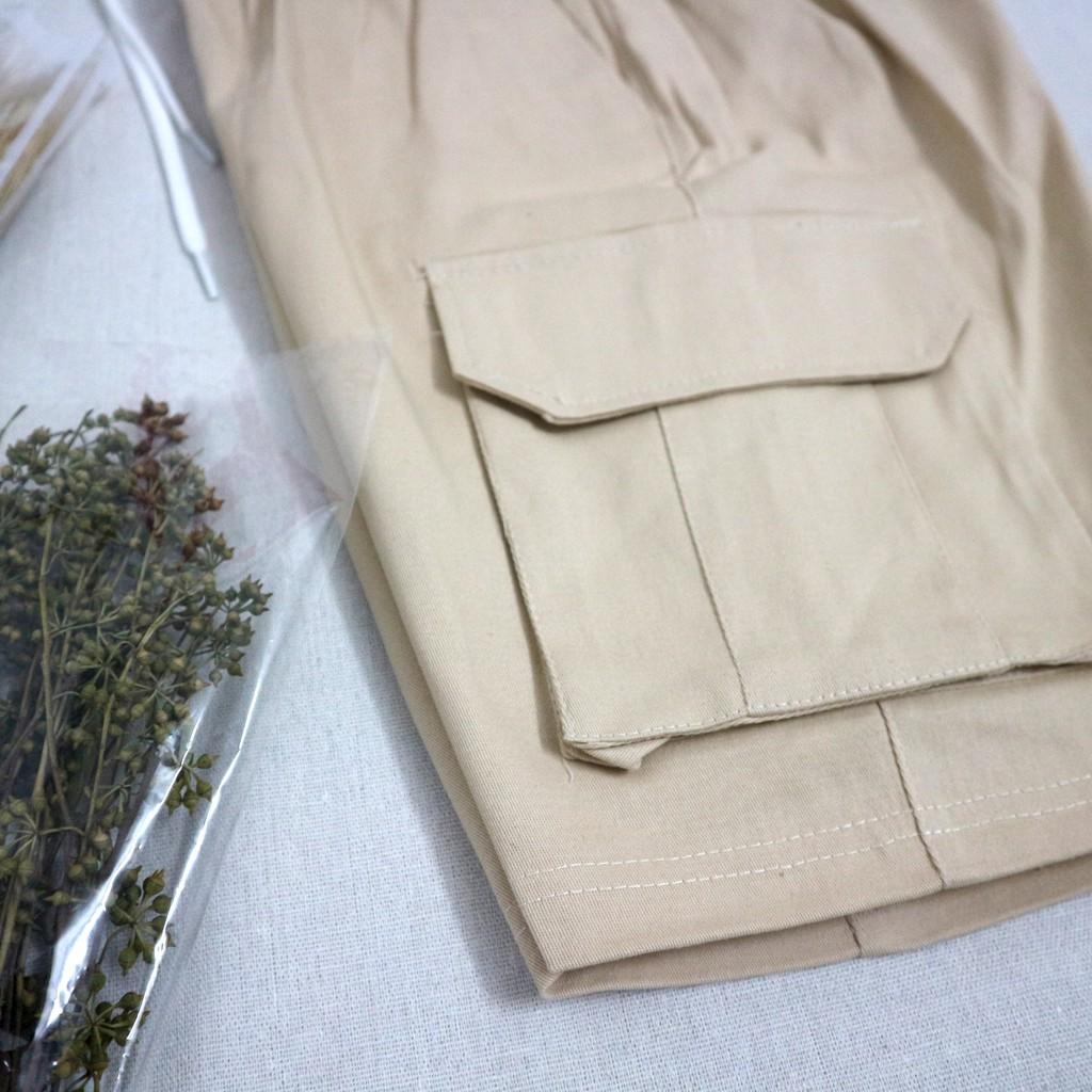 Quần Short Kaki Túi Hộp - Short Box Thun Kaki Co Giãn Tốt
