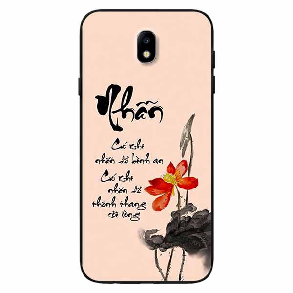 Ốp lưng in cho Samsung J3 Pro Mẫu Thư Pháp Nhẫn Nền Hồng