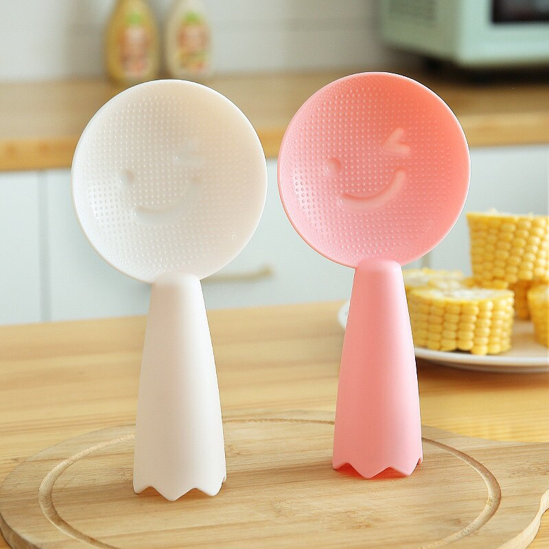 Muỗng múc cơm hình mặt cười chống dính - giao màu ngẫu nhiên