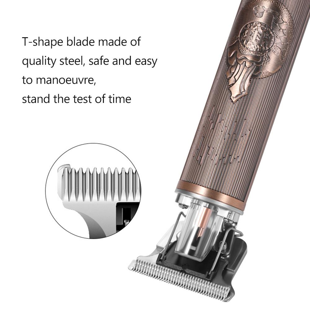 Cordless Zero Gapped Trimmer Hair Clipper Electric Retro Style Clipper Electric Hair Cutter for Men Home Use