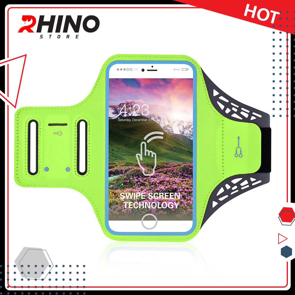 Bao, Túi đựng Điện Thoại tới 6.5 Inch Đeo tay chạy bộ ,Tập thể dục Rhino B103 Kháng nước, chống thấm, có thể cắm tai nghe phù hợp điện thoại Samsung, Iphone, Sony, Xiaomi,... - Hàng chính hãng