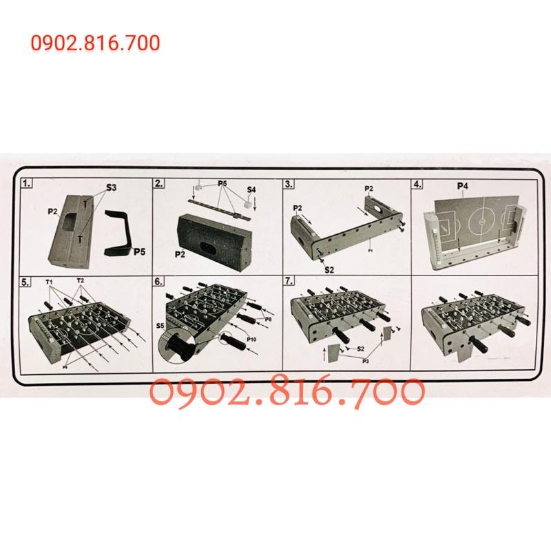 Hộp đồ chơi bàn bi lắc bóng đá bằng gỗ có chân 2393 cỡ lớn