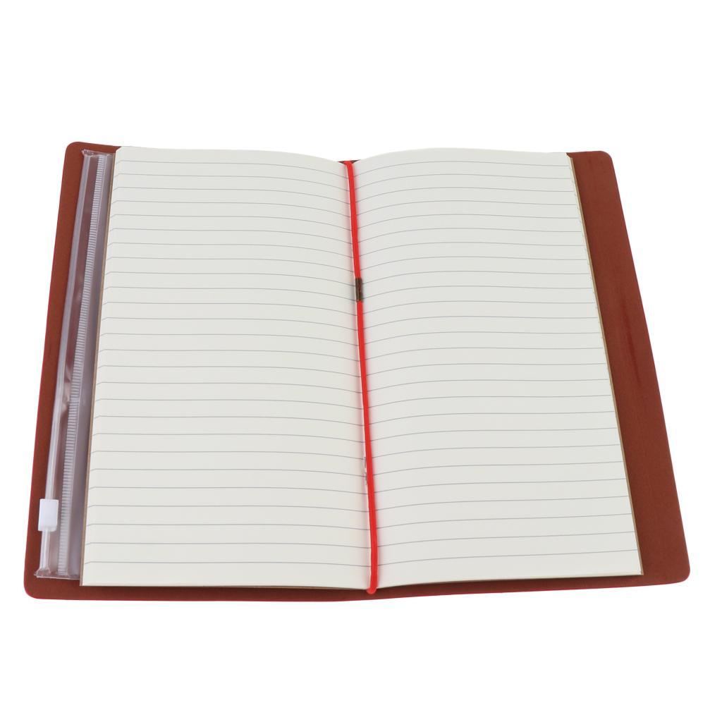 A6 Portable Travel Diary Notebook Journal Leather Handbook