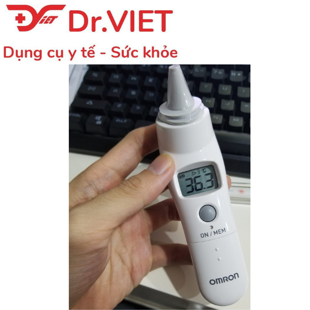 Nhiệt Kế Điện Tử Omron TH839S (Đo Tai) Chính hãng - công nghệ đo nhiệt độ xung quanh bằng tia hồng ngoại tiên tiến cho việc chẩn đoán nhanh và chính xác kết quả đo nhiệt độ