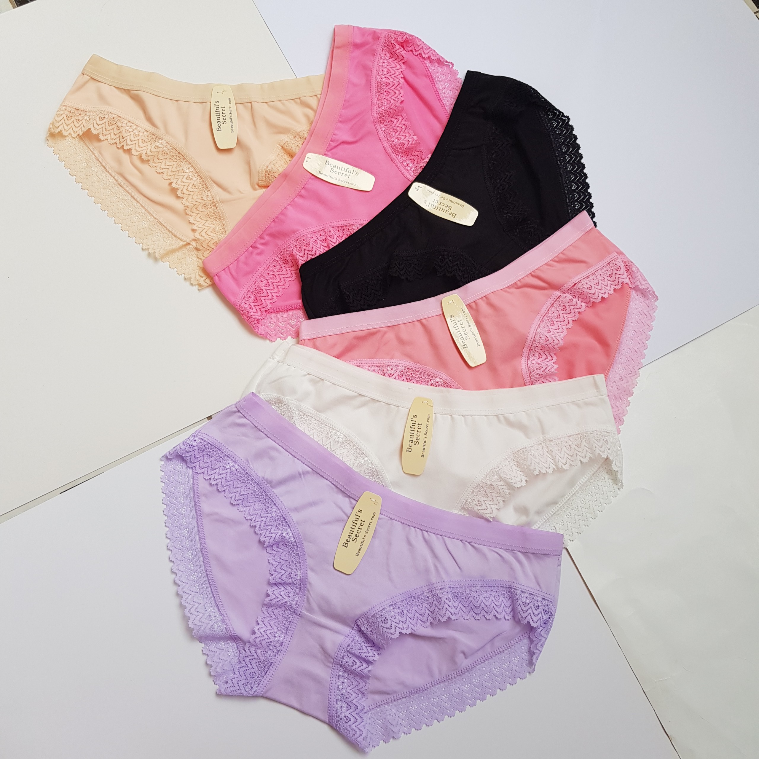 Combo 5 chiếc quần lót nữ cotton viền ren 9934 siêu xinh