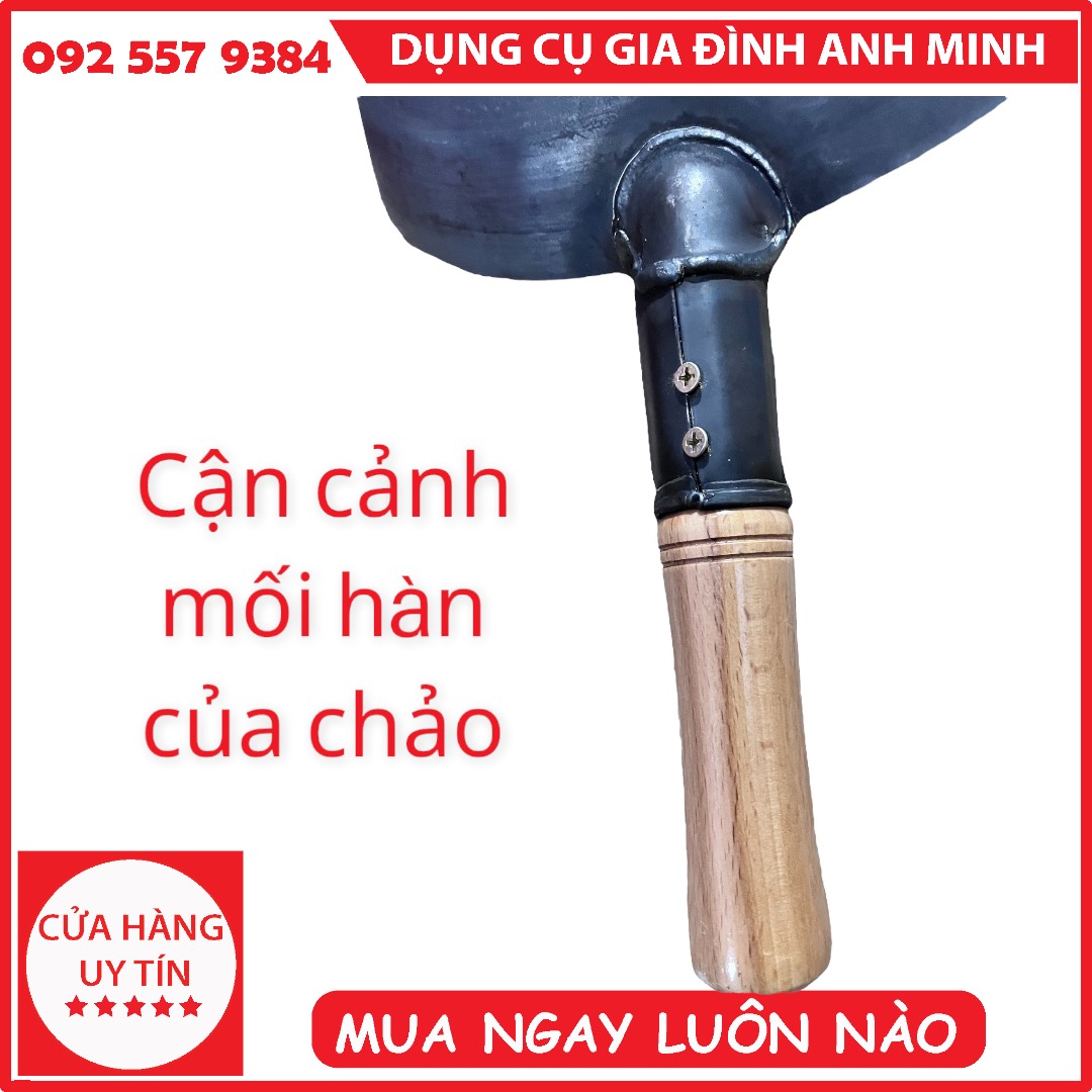 Chảo thép tay cầm cao cấp (chuyên dùng nhà hàng) 36cm  - chảo thép nhà hàng - chảo thép chuyên dụng - chảo thép chất lượng