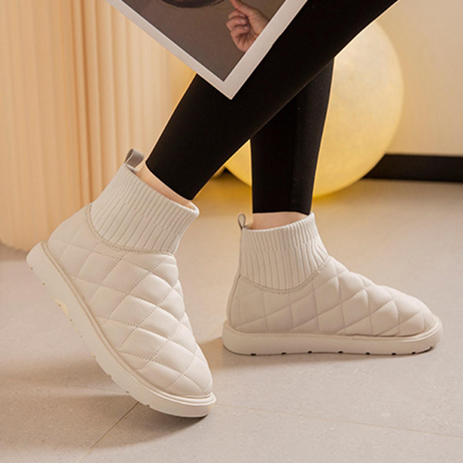 Women's Snow Boots Anti Slip Comfortable Short Boots for Trekking Hiker Work Hiking