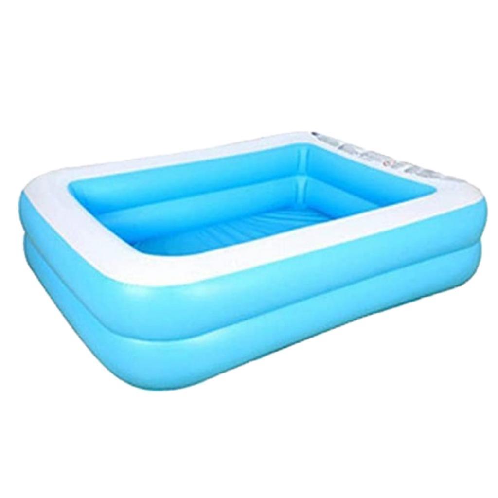 Inflated Swimming Pool Lounge Paddling Pools & Air Pump for Kids Tub Garden