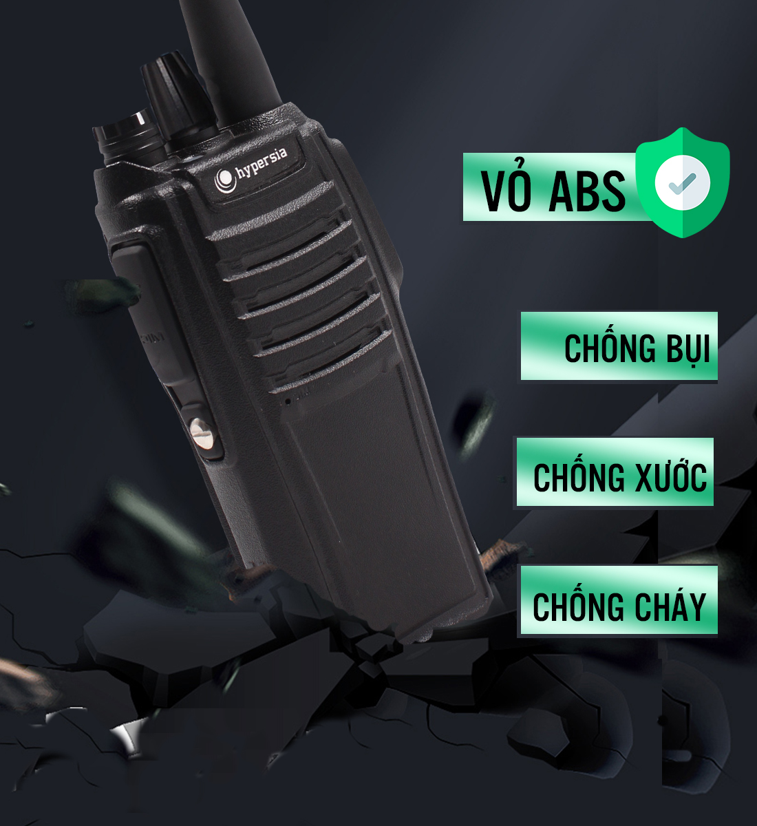 Bộ 4 bộ đàm A2 tầm xa hỗ trợ công nghệ Vox, lọc ồn, tái tạo âm thanh trung thực. - Hàng Chính Hãng.
