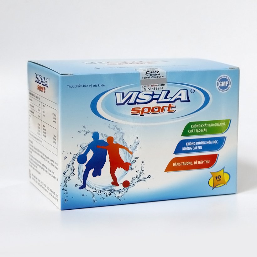 Thực Phẩm Bảo Vệ Sức Khỏe Bổ Sung Nước, Điện Giải, Vitamin Vis-La Sport (Hộp 10 gói)