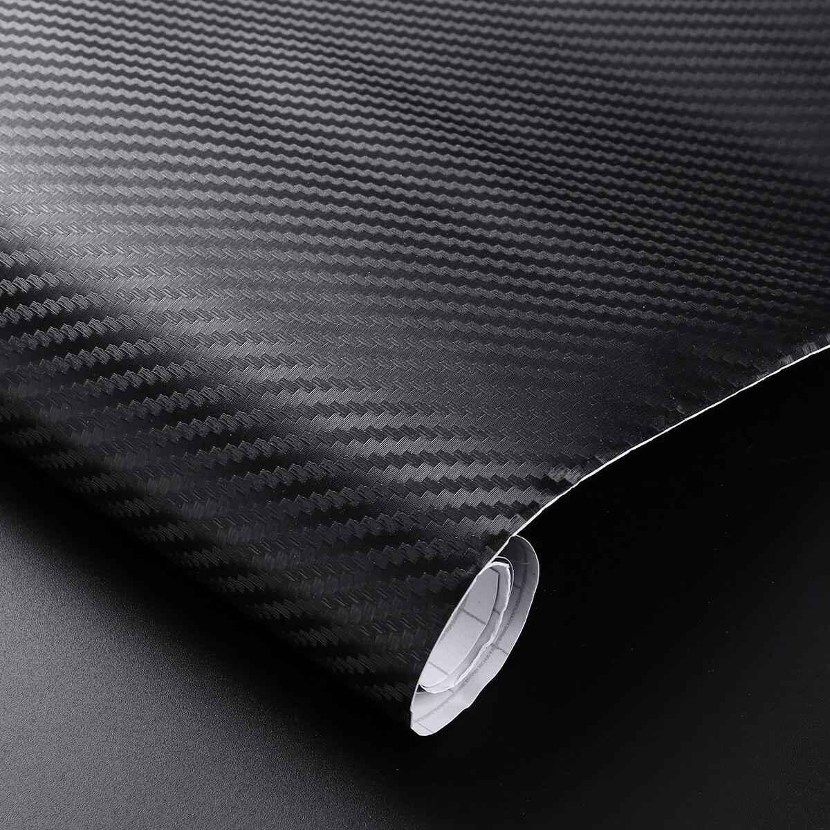 New 30cm*127cm DIY 3D Carbon Fiber Vinyl Car Wrap Sheet Roll Film Car Styling Motorcycle Car Stickers Decal Car Accessories A20