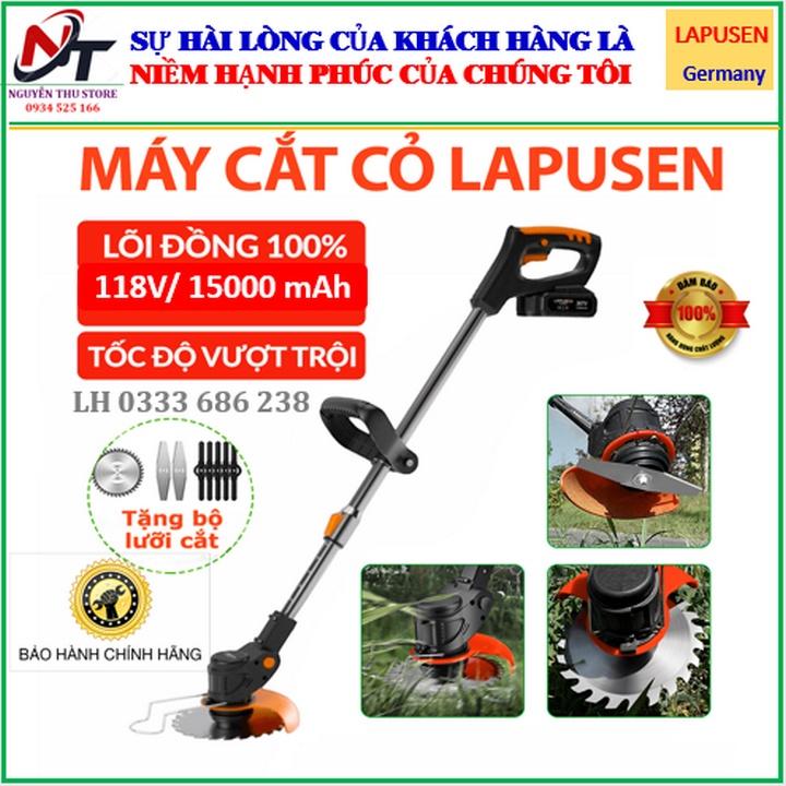 Máy cắt cỏ, cầm tay LAPUSEN 118V . Pin khủng 15 cell,