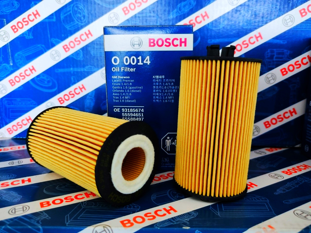 Lọc Nhớt Chervolet Cruze, Orlando, Trax, Daewoo Lacetti, Aveo - Bosch O0014