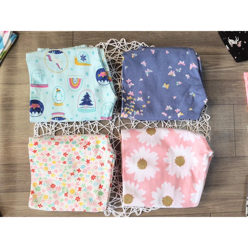 (VẢI XUẤT XỊN) QUẦN LEGGING DÀI/ QUẦN DÀI HOẠ TIẾT CHO BÉ GÁI 9-41kg (GIÁ 1 CÁI)