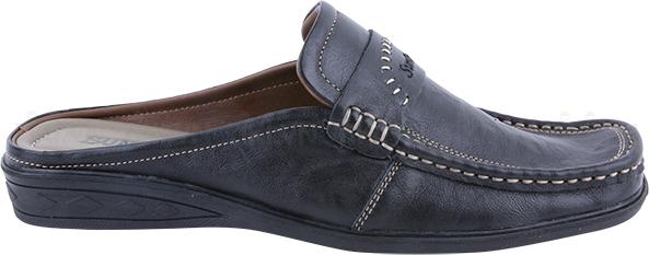 Dép Sabo Nam Da Bò SUNPOLO SUSB003D - Đen (Size