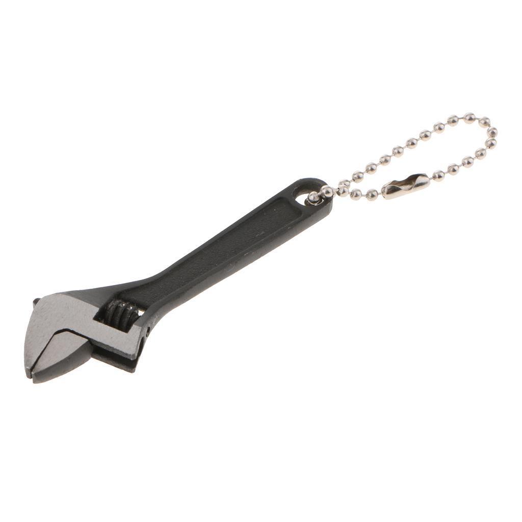 Adjustable Mini Spanner Wrench Short Shank 10mm Opening Steel Wrench 2.5/4In