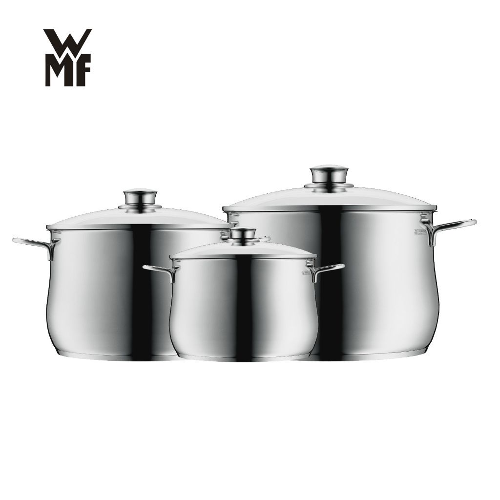 Bộ Nồi WMF DIADEM PLUS 3 Món COOKWARE SET Chất Liệu Thép Không Gỉ Cromargan, Bảo Hành 24 Tháng 0730036040