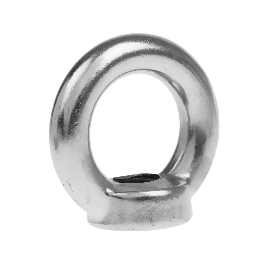 M14&M16 304 Stainless Steel Lifting Eye Nut Ring Shape Nuts - 2 Size, 2 Pack, Perfect for many marine and industrial applications