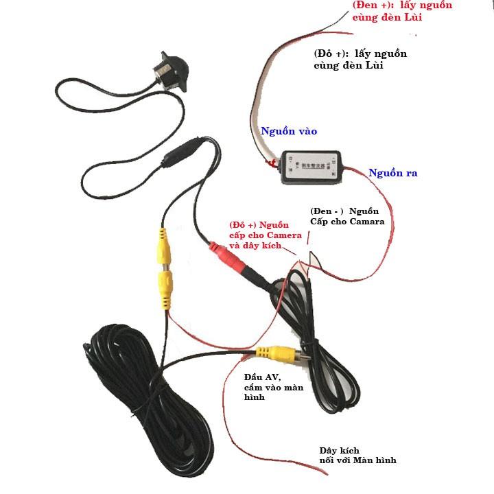 Bộ lọc nguồn cho Camera lùi ô tôbị nhấp nháy hoặc nhiễu