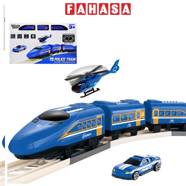 Đổ Chơi Lắp Ráp Đường Ray Và Tàu Cảnh Sát Chạy Pin - Police Train Battery Operated Train - Vecto VT262810