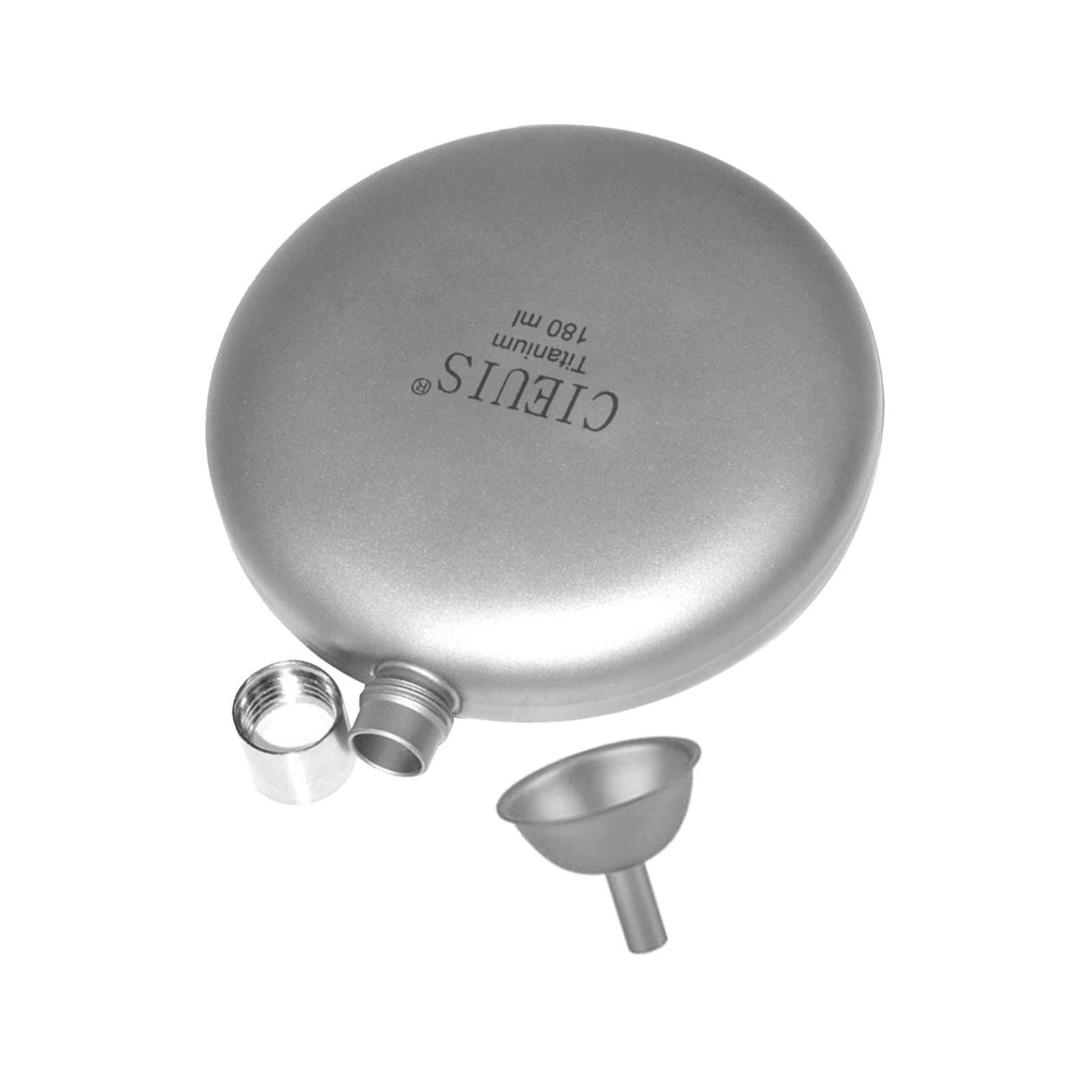 Titanium Hip Mini Portable 180ml Drinking Cup Pot Drink Bottle for Hiking