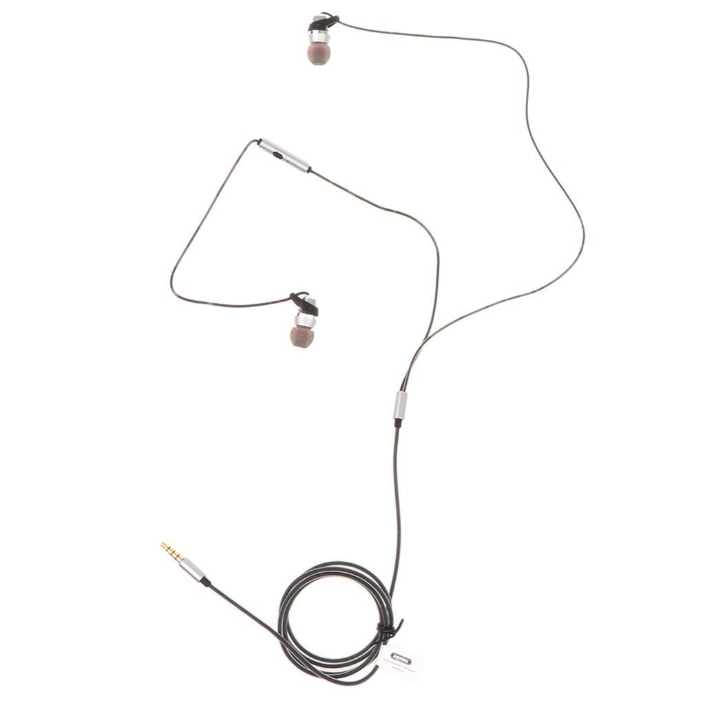 Universal In-Ear Headphones Wired Earbuds Heavy Bass Earphones Headset Black