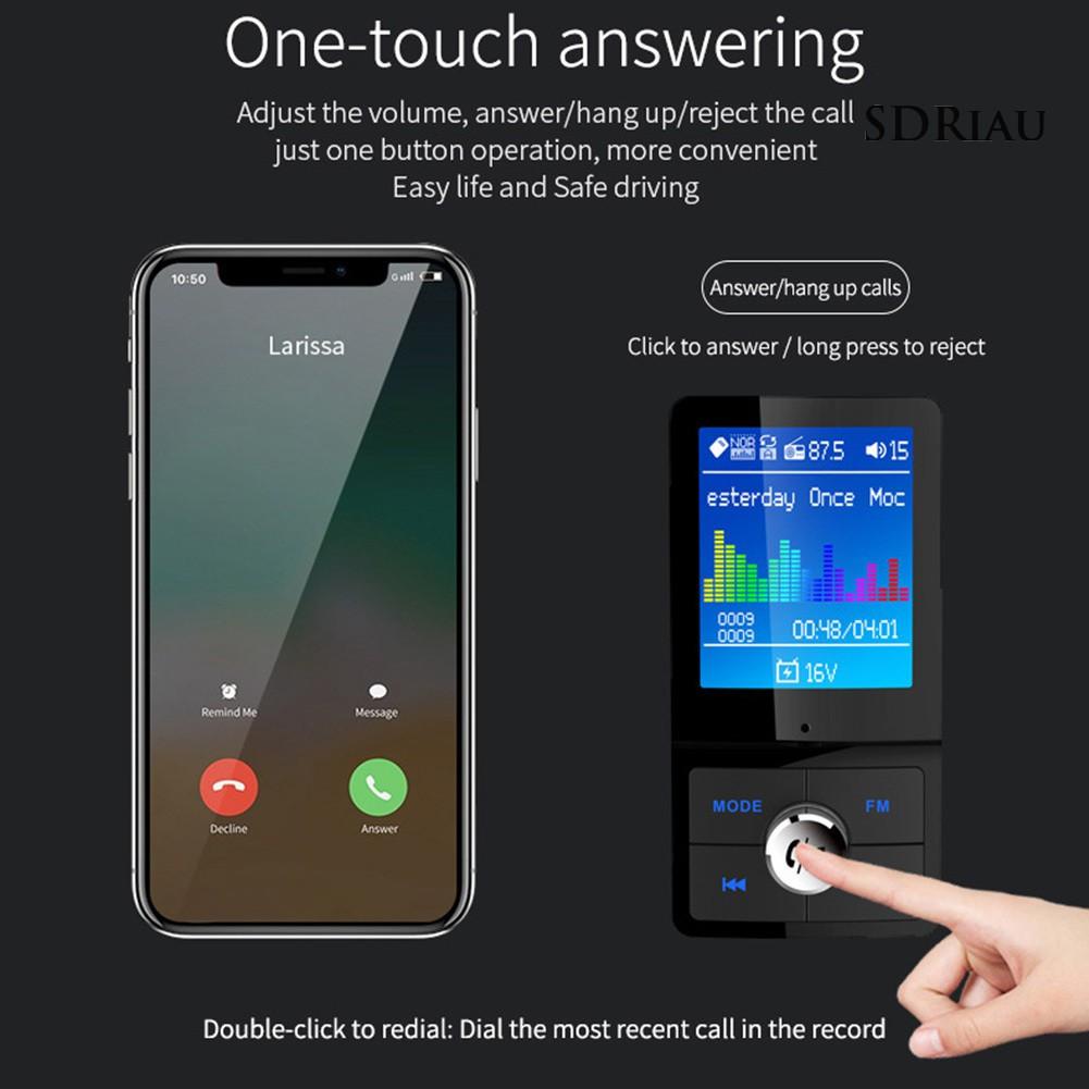 Máy Nghe Nhạc Qcd_T43 Trên Xe Hơi Kết Nối Bluetooth Qc3.0 Và Phụ Kiện