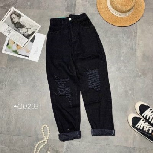 Quần jean baggy nữ rách cá tính QDN232