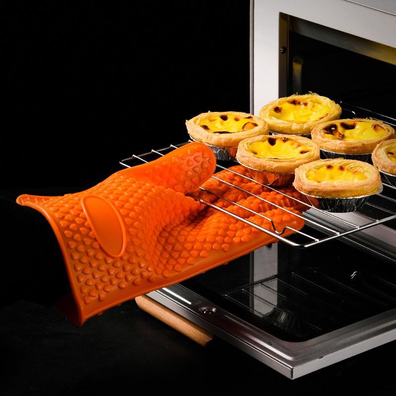 Găng Tay/Bao tay chống nóng nướng bánh chuyên dụng, chất liệu silicon chịu nhiệt