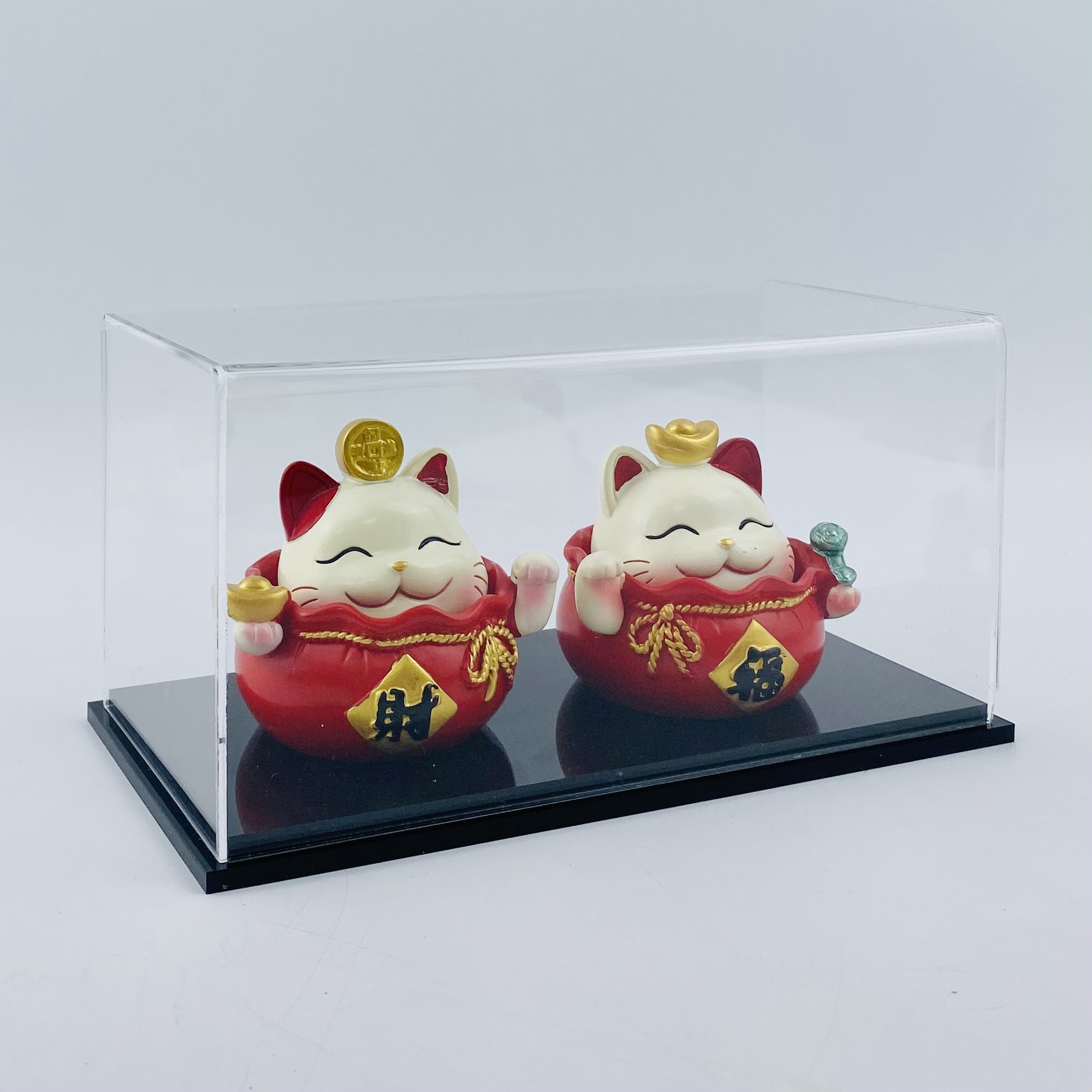 Hộp mica Enter BOX105 10x20x15cm mica dày 2mm, đế đen 5mmx2 chữ nhật nằm, Hộp trưng bày mô hình, Hộp mica trong chống bụi