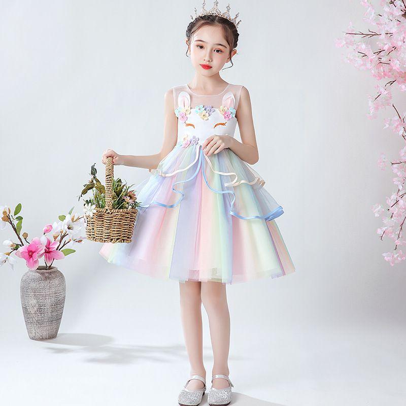 CHENGRUI Váy công chúa cho bé gái Váy váy mùa hè cho bé gái siêu xinh xắn
