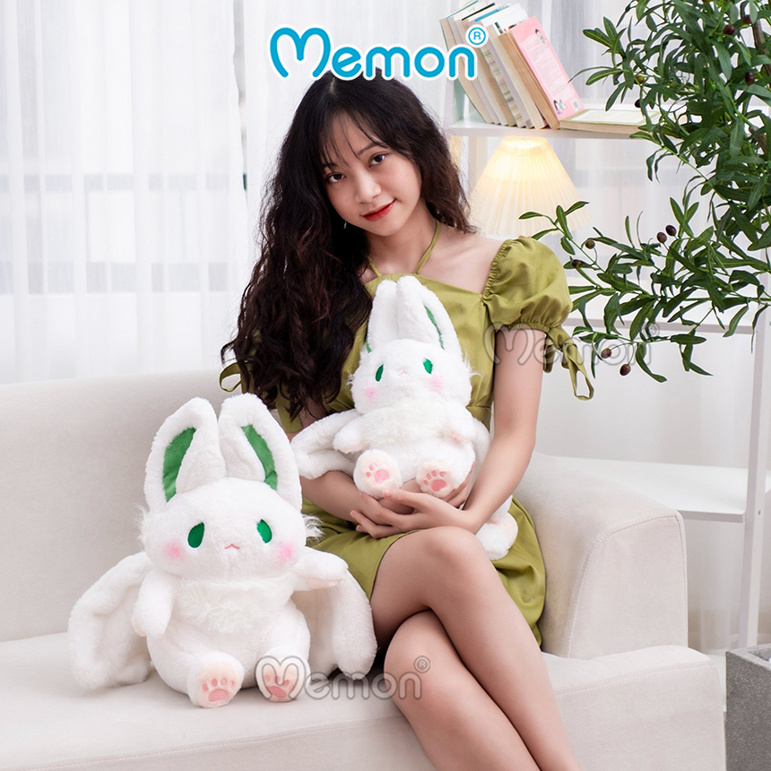 Gấu Bông Dơi Trắng Dễ Thương 30cm -40cm Cao Cấp Memon, Dơi Bông Mềm Mịn