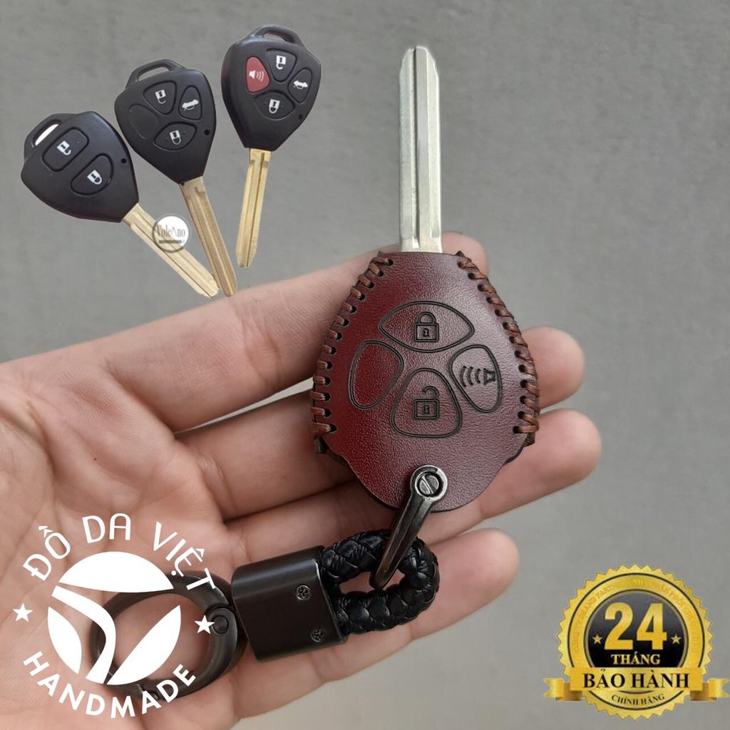 Bao da chìa khóa Toyota Vios, Yaris, Innova, Altis, Fortuner, Hilux, Camry da bò 100%, BH 2 năm