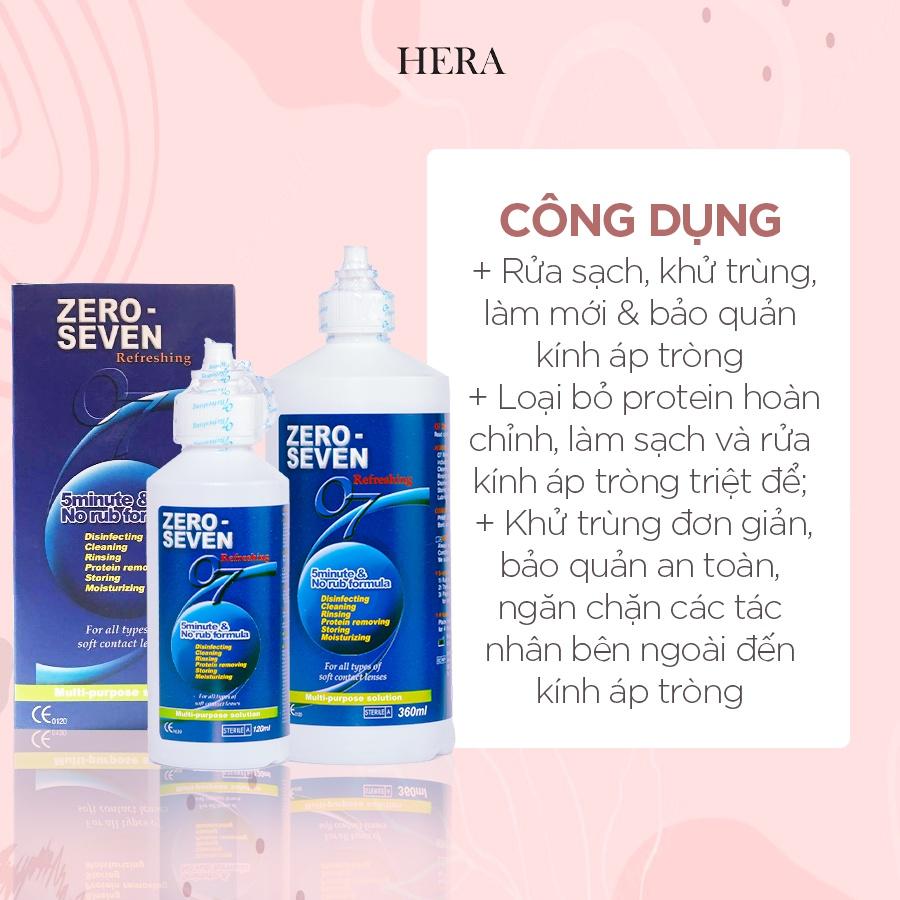 Nước ngâm lens Zero Seven Hàn Quốc dung dịch rửa kính áp tròng - Hera Lens