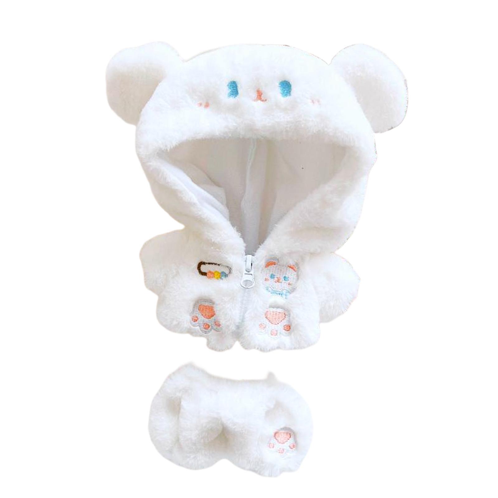 7.8 inch Doll Dress up Zipper Coat Pants Set Doll Changing Clothes, Fashion Doll Plush Clothes for Doll