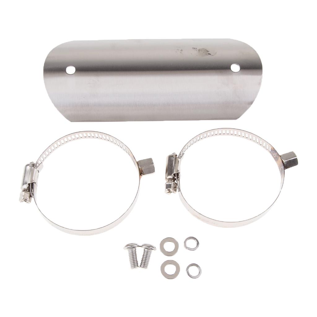 UNIVERSAL MOTORCYCLE EXHAUST MUFFLER PIPE HEAT SHIELD COVER HEEL GUARD DIRT BIKE