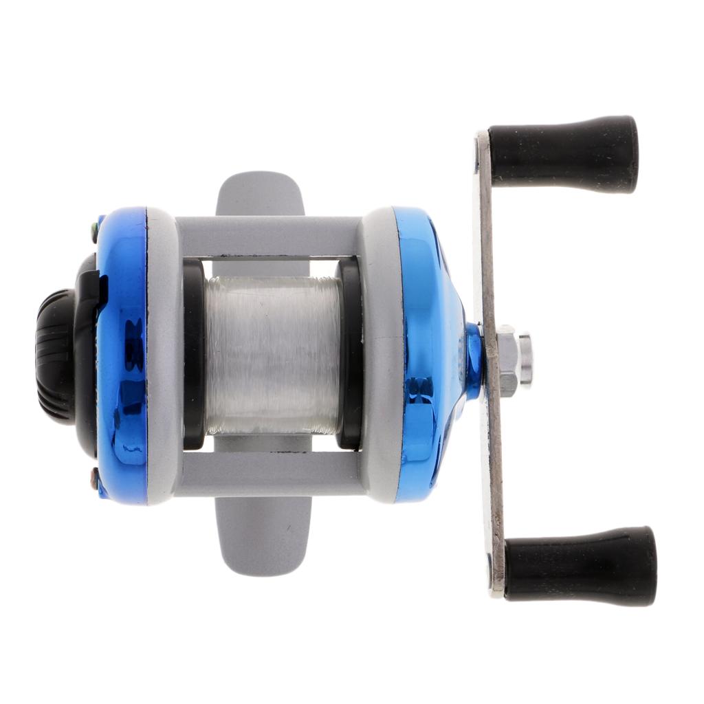 Mini Trolling Reel Winter Ice Fishing Reel Wheel Baitcasting Drum Reel Jig Hooks
