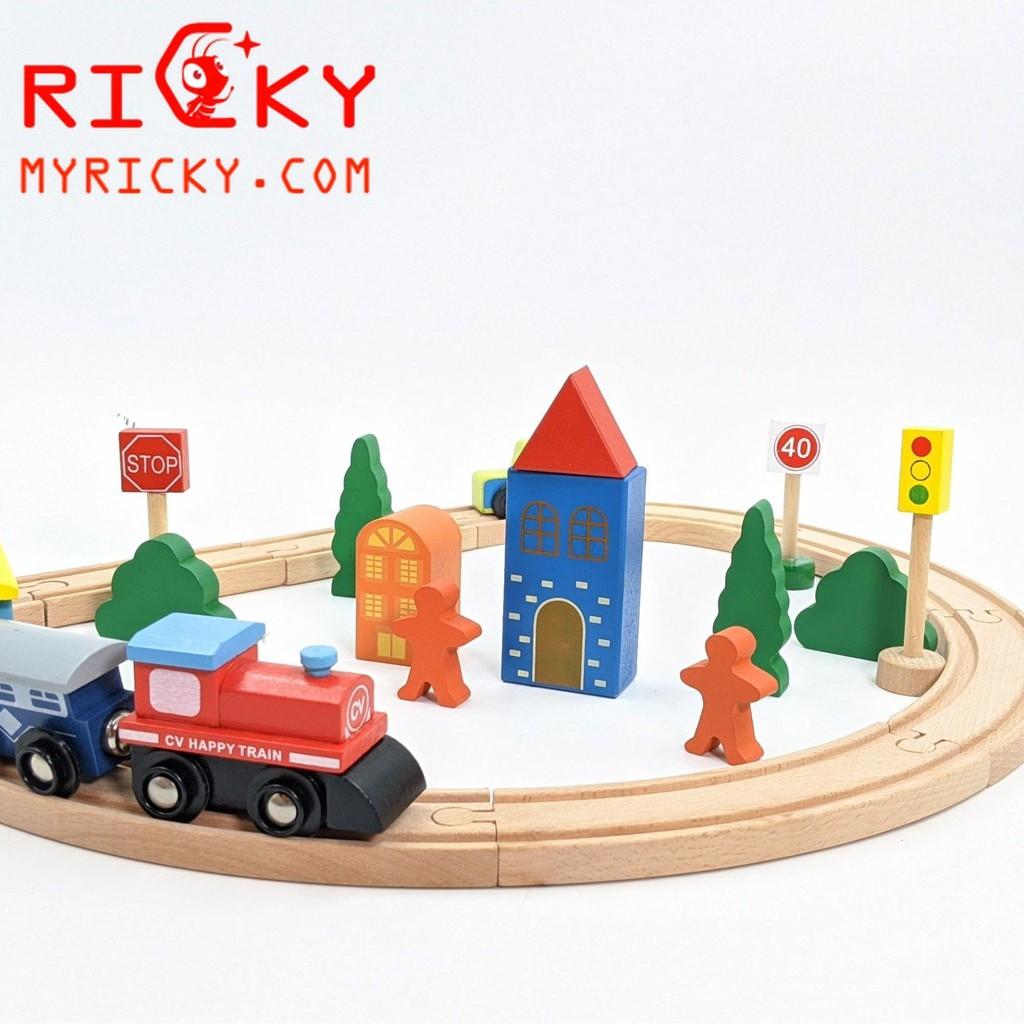 Bộ lắp ráp mô hình giao thông bằng gỗ cao cấp