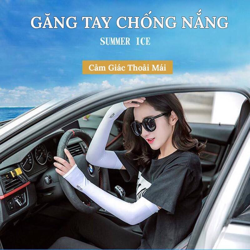 Găng tay chống nắng xỏ ngón siêu mát mềm mịn