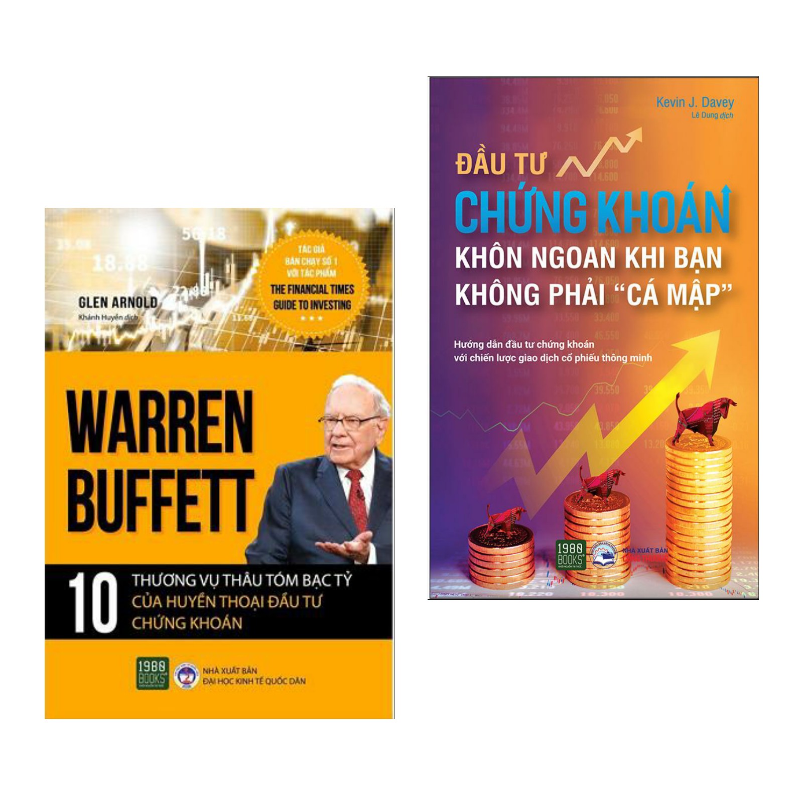 Combo 2 cuốn: Warren Buffett - 10 Thương Vụ Thâu Tóm Bạc Tỷ Của Huyền Thoại Đầu Tư Chứng Khoán + Đầu Tư Chứng Khoán Khôn Ngoan Khi Bạn Không Phải Cá Mập (Sách kinh tế / Bài học kinh doanh)