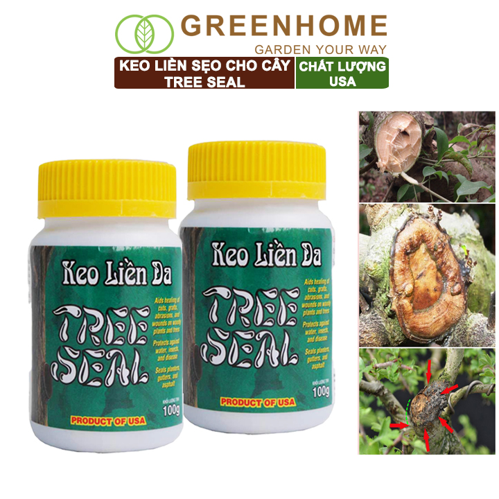 Keo liền sẹo cho cây Tree Seal, chai 100gr, hỗ trợ chiết cành, tạo dáng, bảo vệ vết cắt |Greenhome