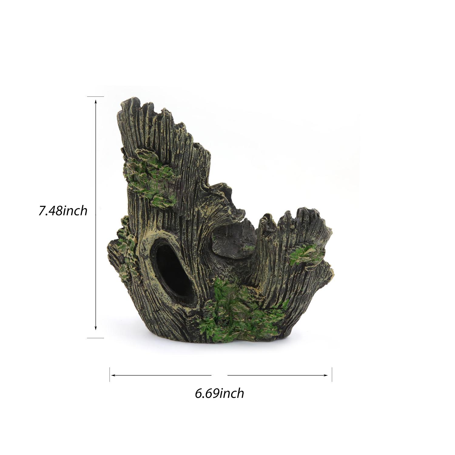 Đồ trang trí hồ cá hình thân cây gỗ bằng nhựa