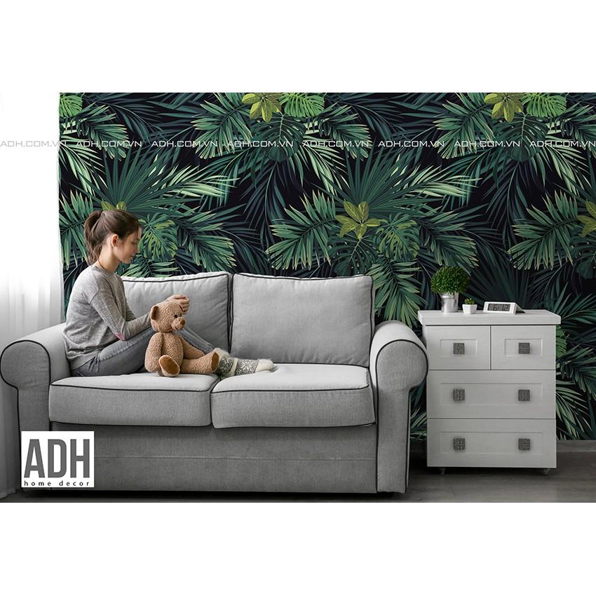 Decal dán tường lá cọ rừng khổ 120x250cm