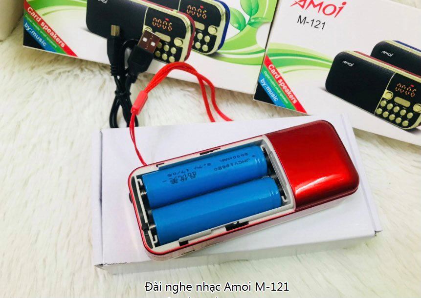 Đài FM nghe nhạc cắm được USB, thẻ nhớ Loa cho người già dễ sử dụng AMOI M-121 - Hàng Nhập Khẩu