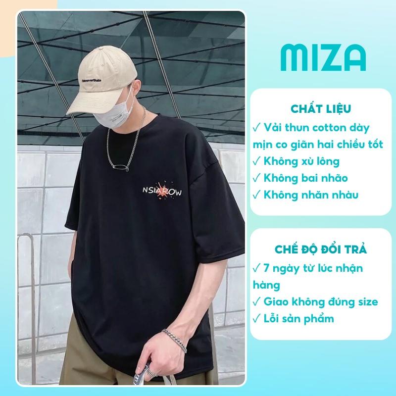 Áo thun nam nữ unisex basic tee form rộng cổ tròn cotton oversize trắng đen ulzzang giá rẻ in cool ngầu freesize NSAIROW