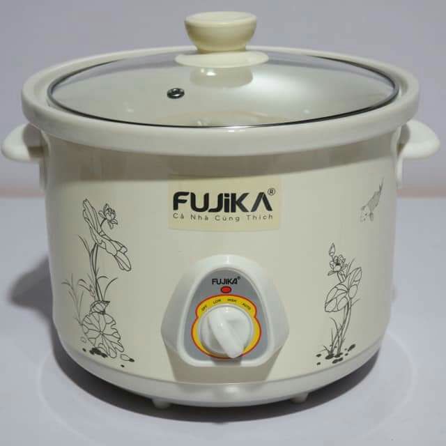 Nồi nấu chậm, nồi kho cá nấu cháo Fujika 1.5L/2.5L, công suất 140W-240W, màu ngẫu nhiên-hàng chính hãng