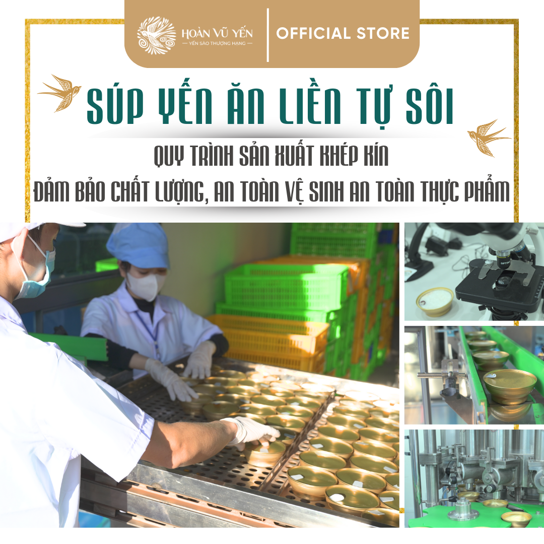 Súp Tổ Yến Ăn Liền Tự Sôi - 66.8g Yến Tươi - Công Nghệ Sấy Thăng Hoa - Dinh Dưỡng Tiện Lợi - Tăng Cường Sức Khỏe - Chống Lão Hóa - Tăng Cường Trí Nhớ - Chính Hãng Hoàn Vũ Yến - Cosmo Bird's Nest